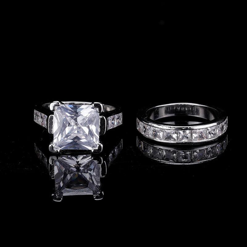 Luxury Micro-Inlaid Zircon Ring Women'S Wedding Ring