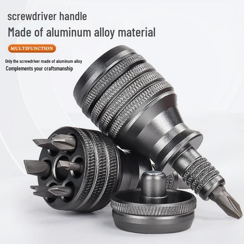 7-in-1 Industrial Grade S2 Screwdriver Set with Phillips, Slotted & U-Type Bits for Household Repair