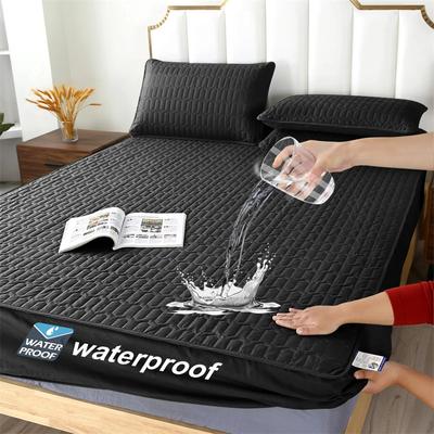 Waterproof Bed Sheet Fitted Sheet Waterproof Quilted Mattress Cover Single Double King Size Bedspread Bed Cover No Pillowcase