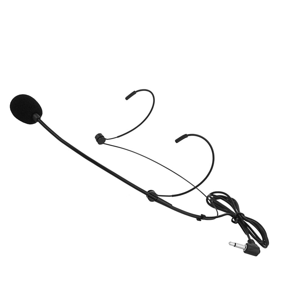Uni Directional Head mounted Headworn Headset Ear hook Microphone Mic Flexible Wired Boom for Voice Amplifier Amp