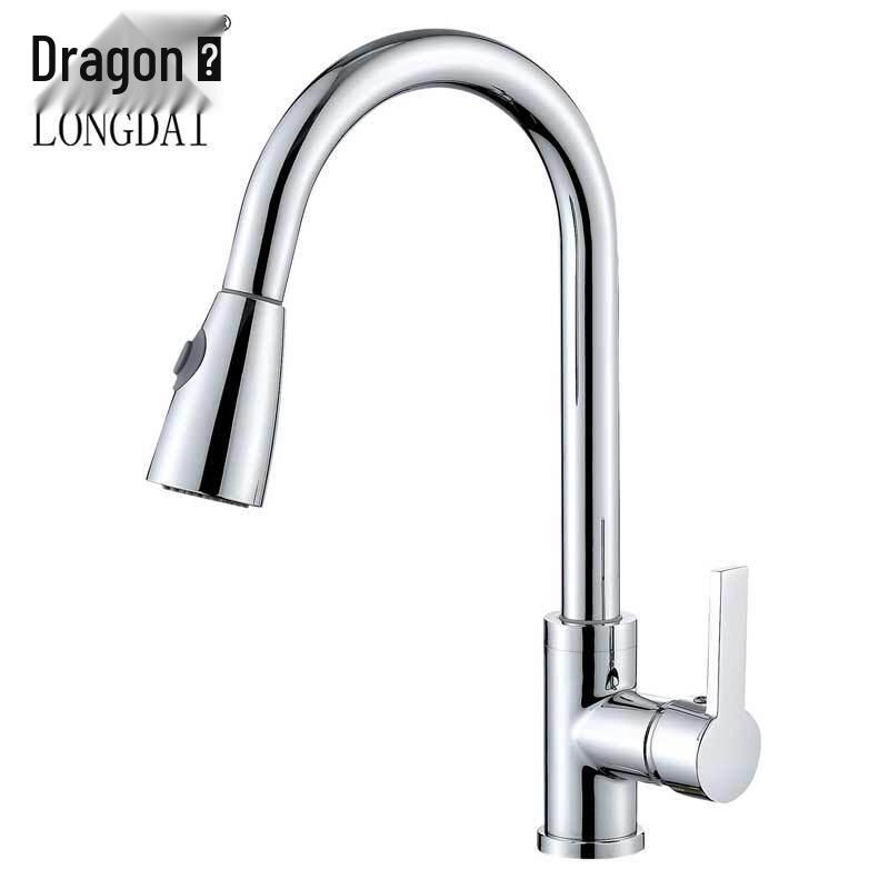 Longdai Brass Kitchen Pull-Out Faucet