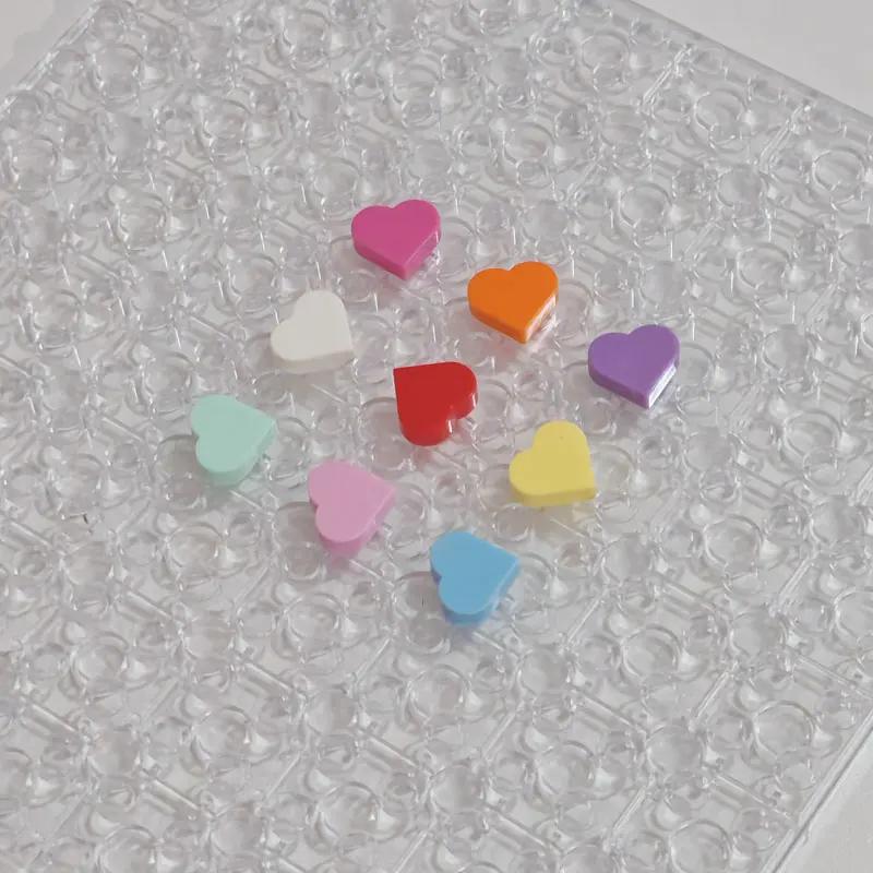 Non-Toxic Love Heart Shaped Small Building Blocks Part Moc 1X1 Smooth Bricks Mix Colors Diy Parts Compatible With Lego 39739