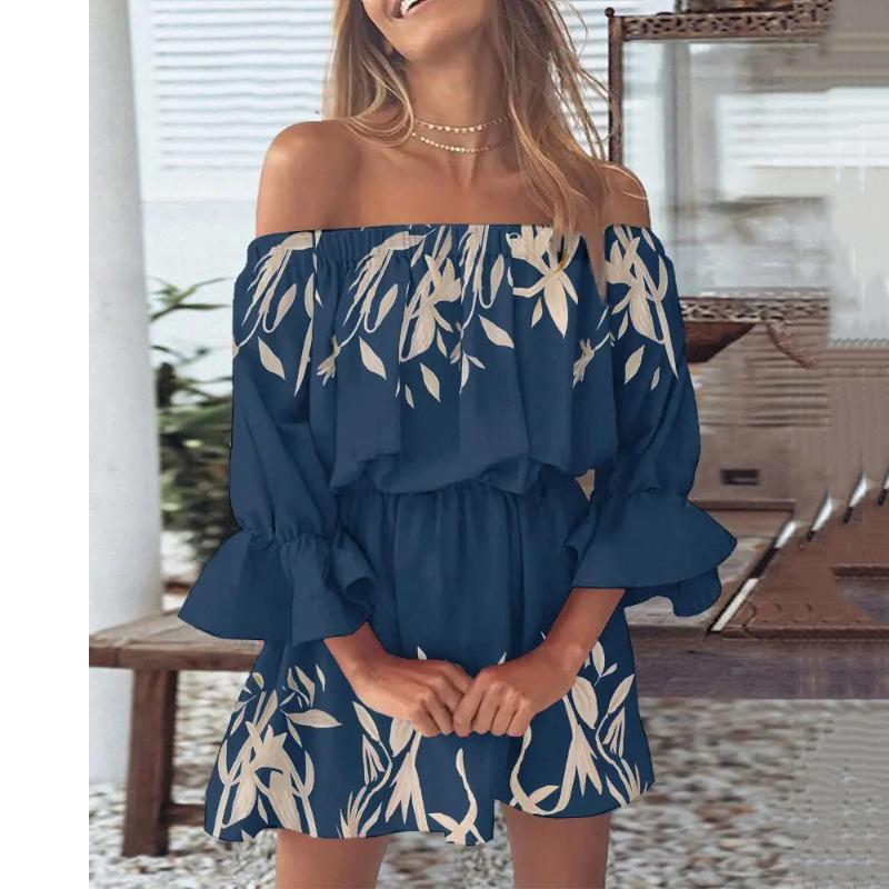 QICED Women's Fashion Summer Spring Short Sleeve Casual Dresses