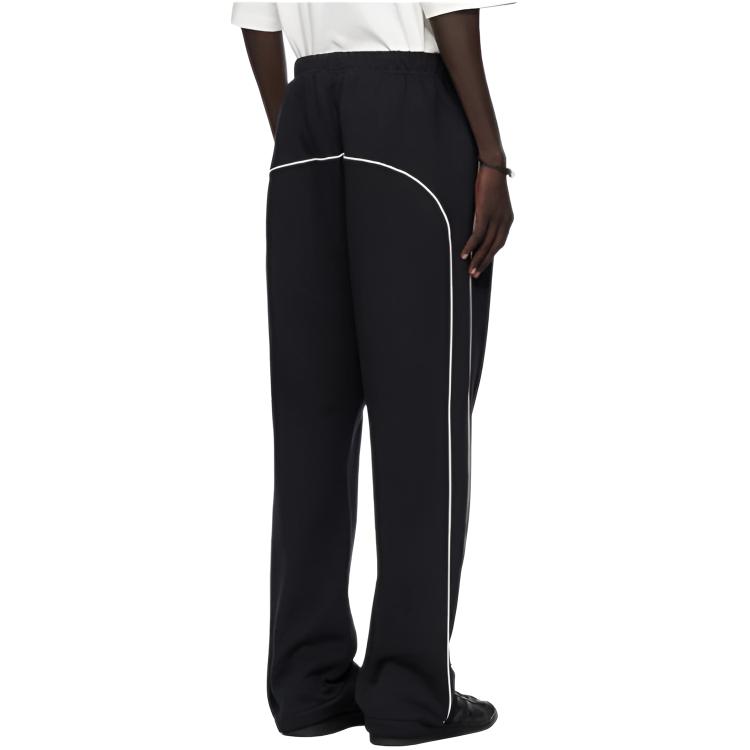 Fear of God Essentials Relaxed Sweatpants With Piping Jet Black/Cloud White Men Bottoms 130SP258060F