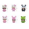 Resin Flocking Monchichi Keychain Cute Monkey Baby Trendy Keyring Cartoon Pendent Keys Bags Hanging Accessories Small Gifts