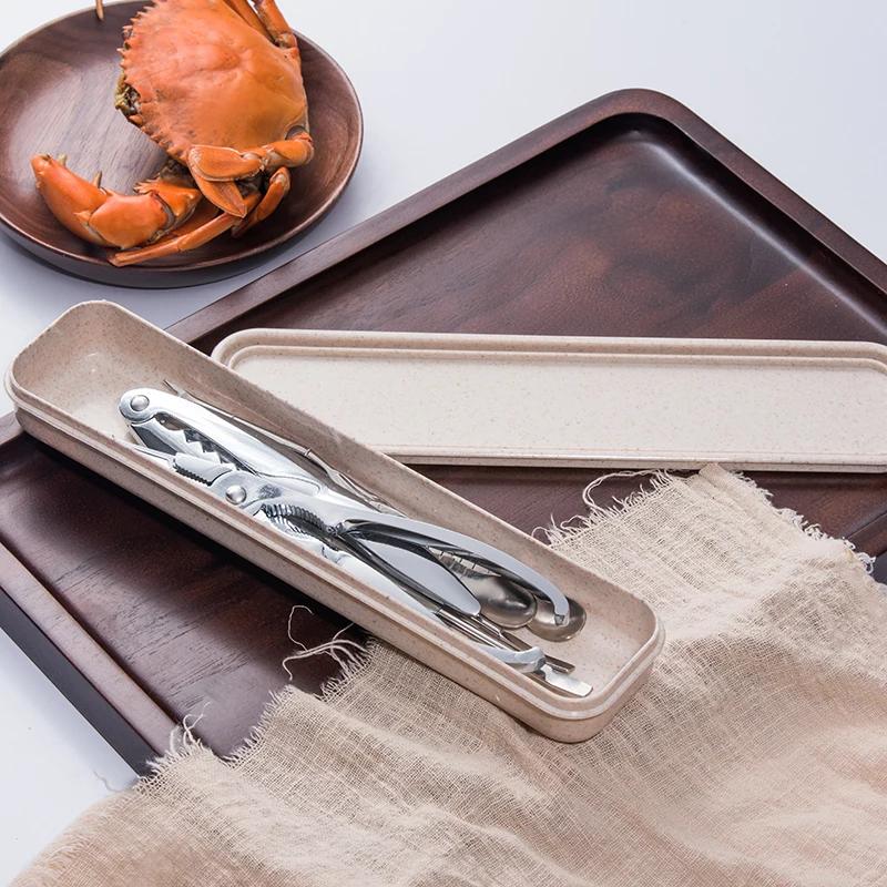 Seafood Tool Sets Crab Crackers Picks Spoons Set Stainless Steel Crab Peel Shrimp Tool Lobster Clamp Pliers Clip Pick Set
