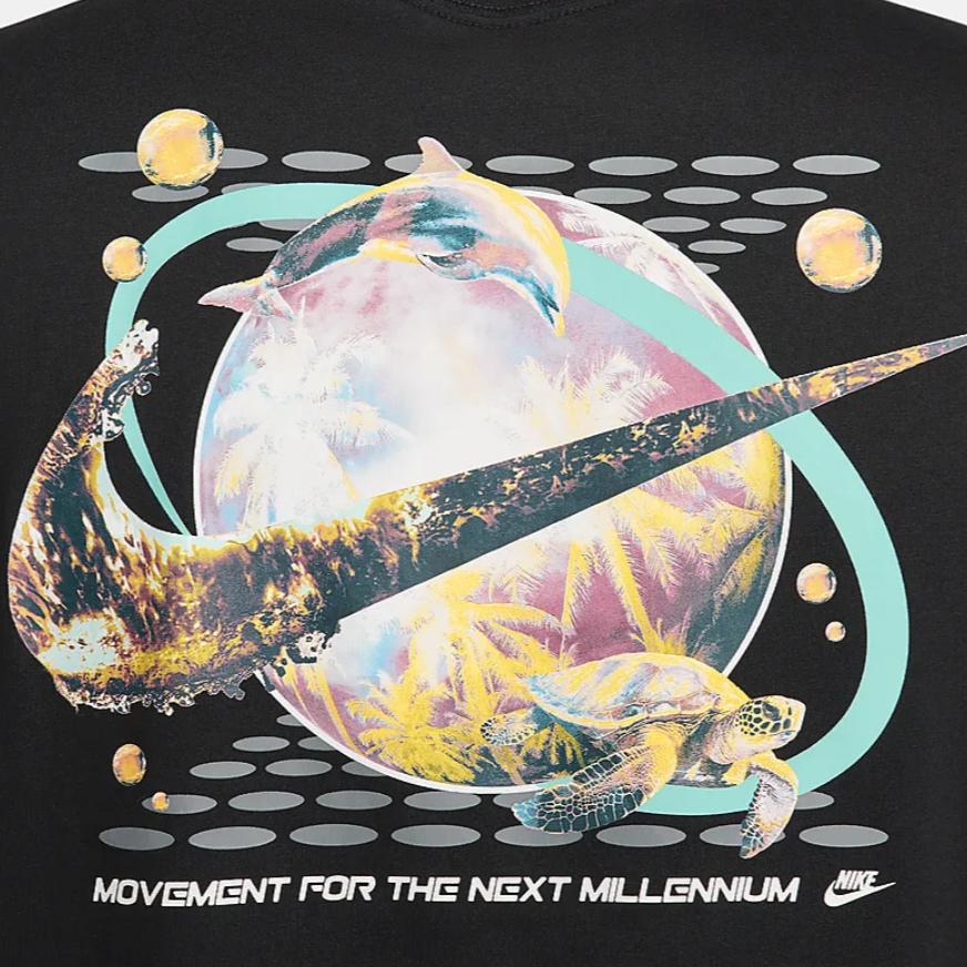 Nike Sportswear Comfortable Soft Loose Sports Short Sleeve T-Shirt Men Tops Black FV4048-010