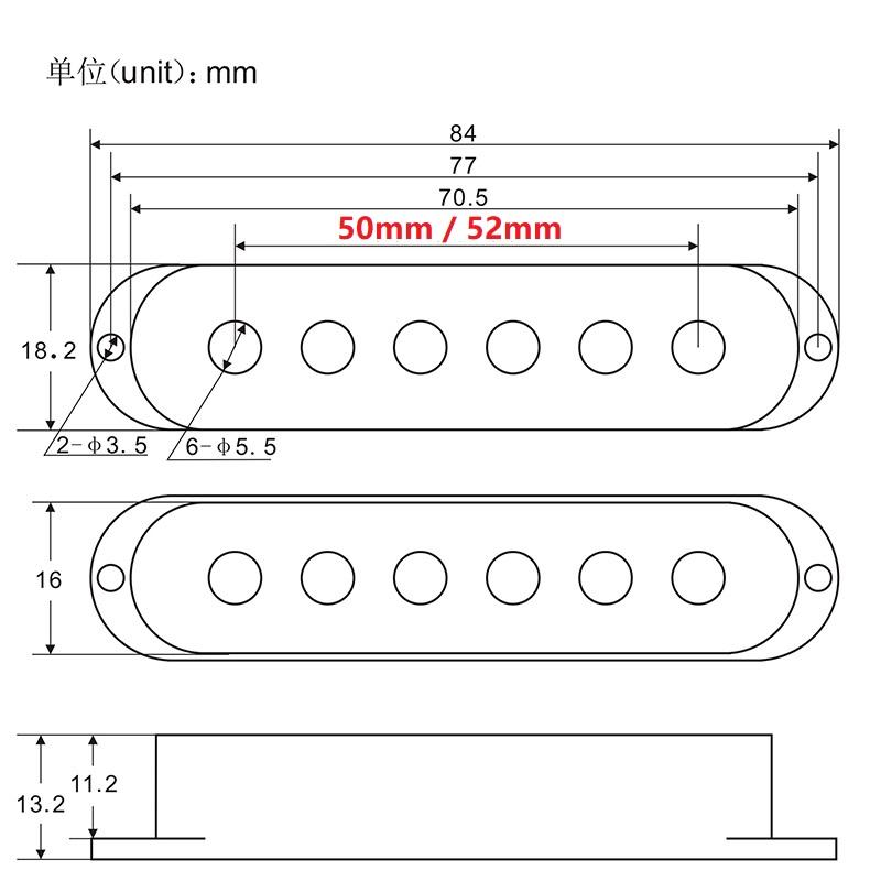FLEOR 3pcs Black Guitar Pickup Covers Single Coil Cover Plastic For ST Electric Guitar