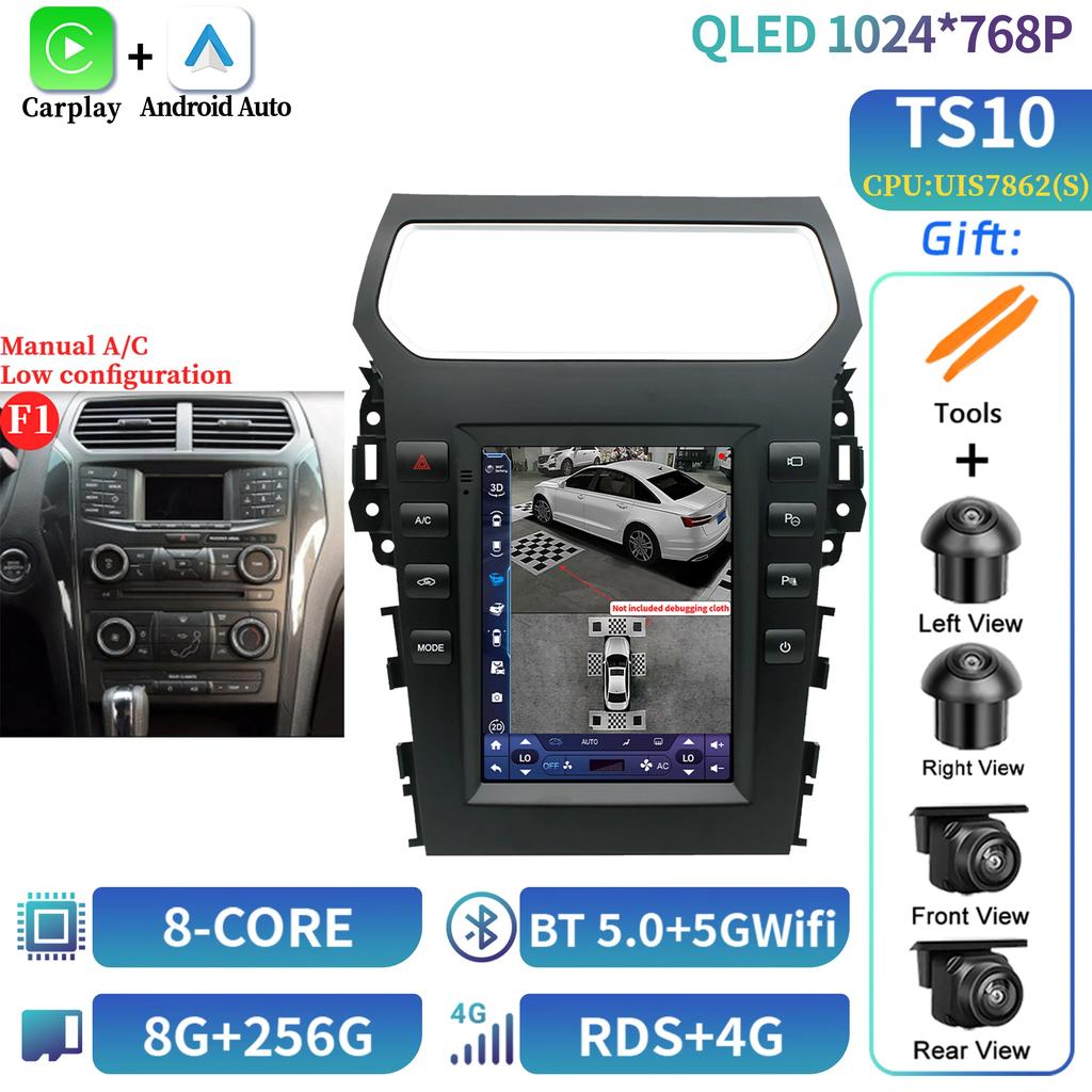9.7inch Android Car Stereo Radio Multimedia Video Player For Ford Explorer 5 2011-2019 Navigation Carplay Automotive Screen GPS