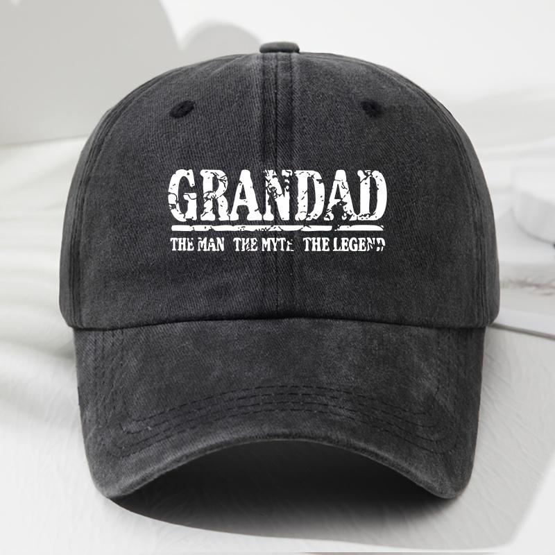 GRANDAD Alphabet Soft-top Baseball Cap for Men and Women Fashionable Outdoor Hat Adjustable