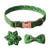 Puppy Flower Collar Festive Shamrock for Small Medium Girl Dogs Cat Dog Collar Necklace Flower Costumes