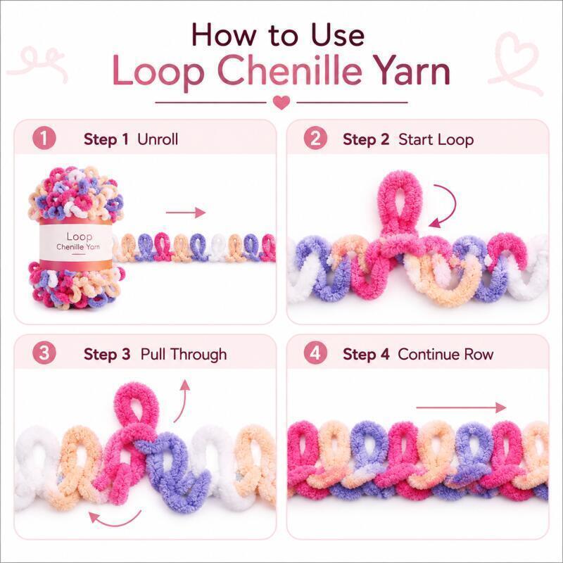 100g/Rolle Finger Loop Garn Faden Flauschig Weich Chenille Dickes Garn Handgestrickte Decke Schal Häkeln Strickgarn DIY Garn Verkauf