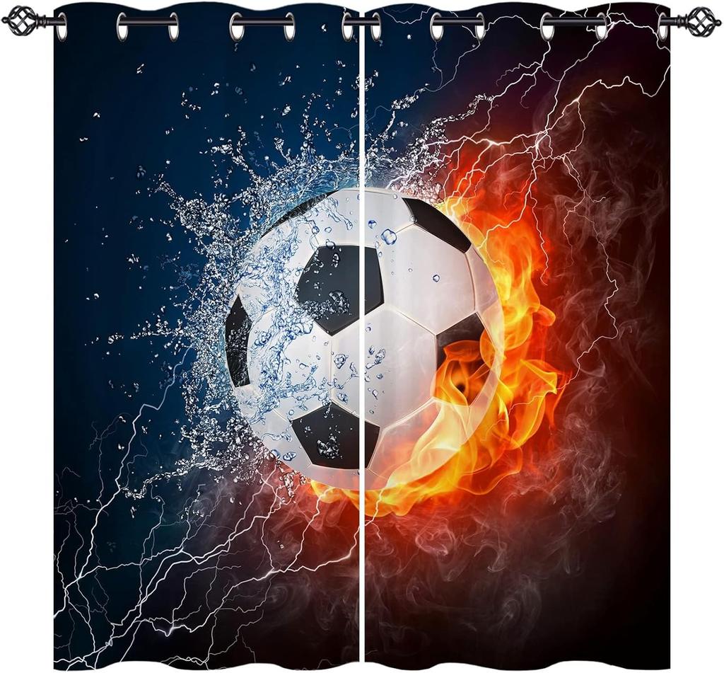 Rod Pocket Kids Animal Jungle Safari Wildlife Elephant Giraffe Lion Print Pattern Privacy Fabric Window Drapes For Boys Bedroom