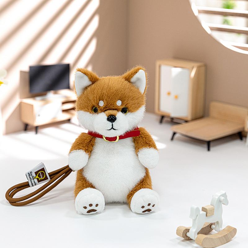 Plyšový přívěsek na klíče Shiba Inu z měkkého krátkého plyše pro děti a sběratele