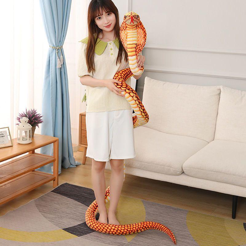 80/170/240cm Snake Cobra Fake Snake Plush Toy Prop Parody Python Doll Children's Creative Gift