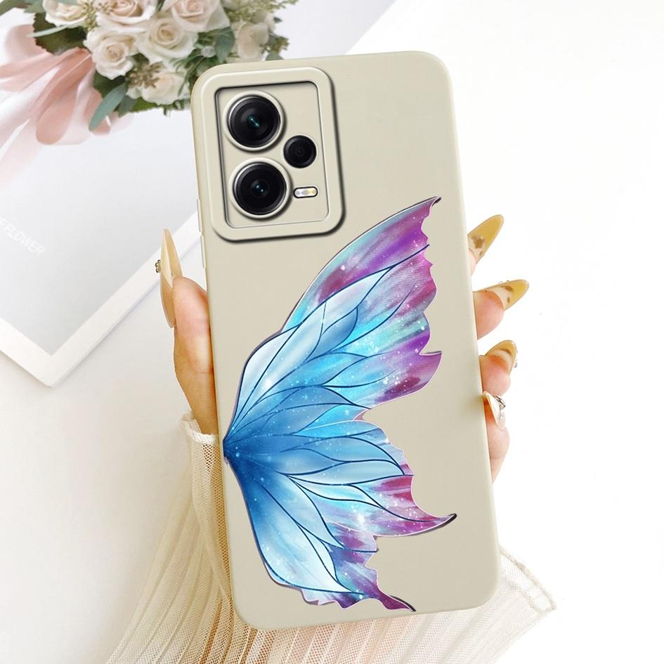 For Xiaomi Redmi Note 12 Pro Plus Case Popular Flower Soft Liquid Silicone Shockproof Cover For Redmi Note 12 Pro Note12 5G Case