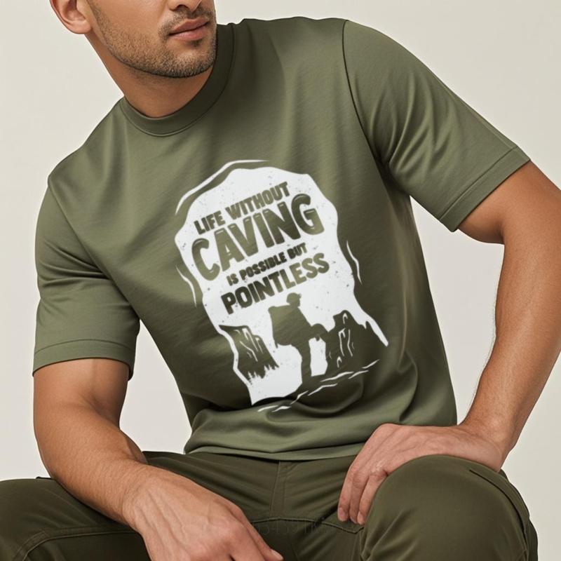 New Arrived For Him Crew Neck Tshirt Life Without Caving Is Possible But Pointless Classic Boys Teeshirt Soft Cotton Tee