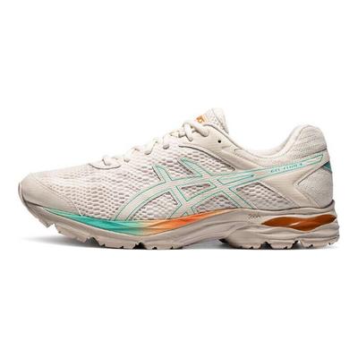 Gel-Flux 4 Cómodo Versátil Tejido Piel Sintética Caña Baja Zapatillas de Correr Hombre zapatilla Blanca Verde 1011A614-110