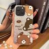 Acrylic Back TPU Bumper for Iphone XR 11 17 Pro Air 12 13 15 16 Plus 14 18 Pro Max XS Max Bear and Donuts Hone Case Shockproof Cover