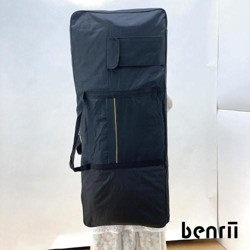 Benrii Keyboard Case, 61 Keys, Soft Case, Backpack, Shoulder Strap, Handbag, Shockproof, Lightweight, Waterproof, Oxford Cloth with Pocket