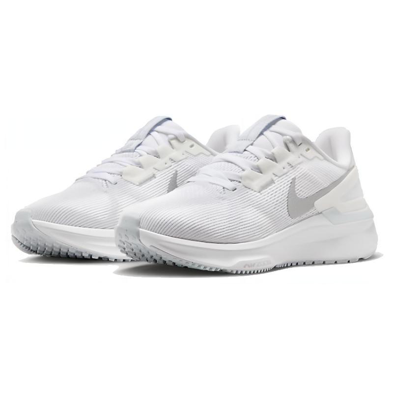 Nike Zoom Structure 25 White Metallic Silver Women's Sneakers Casual DJ7884-101