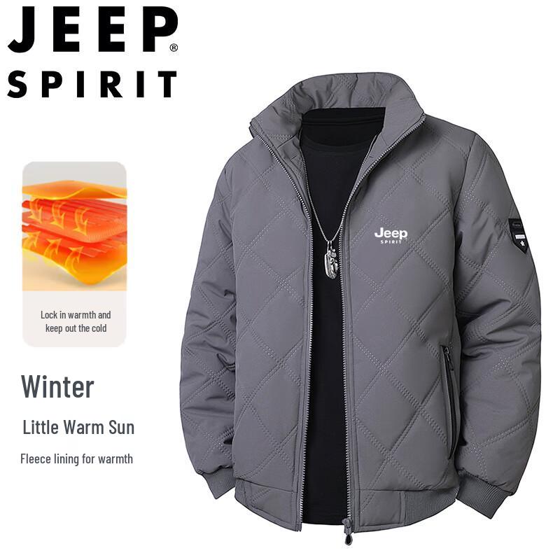 

JEEP SPIRIT Men s Stand Collar Padded Winter Jacket M