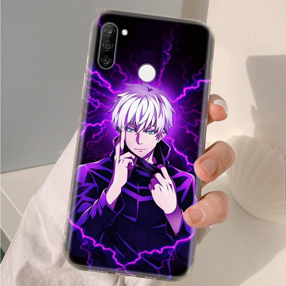 AD76 Jujutsu Kaisen Clear Case for Samsung A04 A14 A23 A34 A54 M23 M33 M52 M53 Realme 10 9 C30S C35 C55 VIVO Y02 Y21 Y33S Y51 X80 V25 Cover