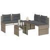 Vidaxl 4-Cz. Set da Giardino, Cuscini, Grigio, Rattan PE