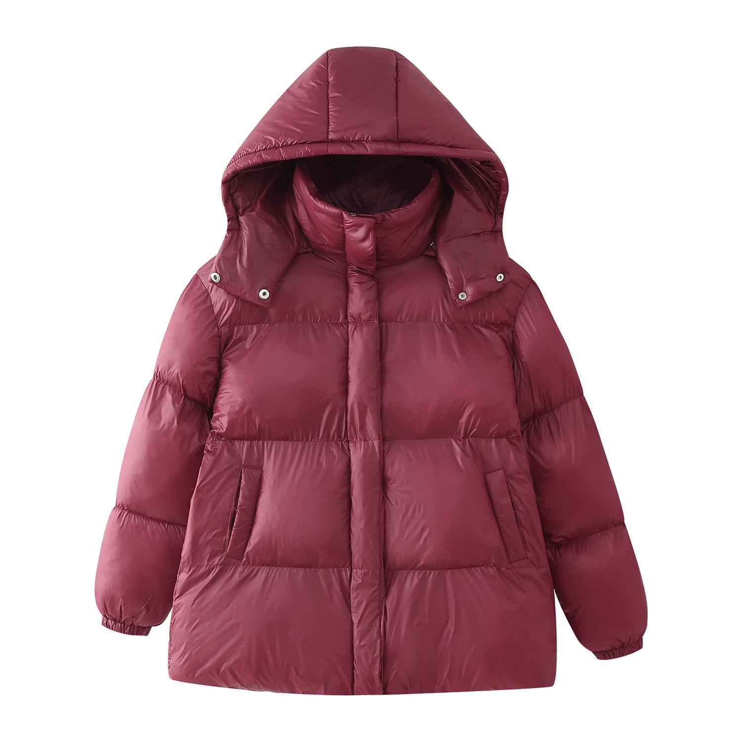 

Весна 2025 Женская Хлопковая Куртка С Капюшоном Свободного Кроя в Европейском и Американском Стиле Large красный