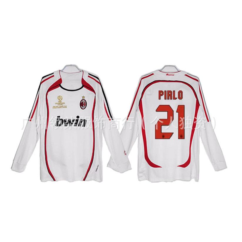 AC Milan retro jersey 0607 season Kaka Maldini Ronaldini Ronaldinho Pirlo collector's edition football jersey