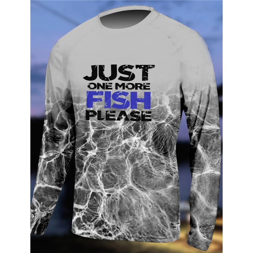 Frühlings- und Herbst-Rundhals-Oberteil mit 3D-Fischdruck, modische lässige Herren-Langarm-T-Shirts