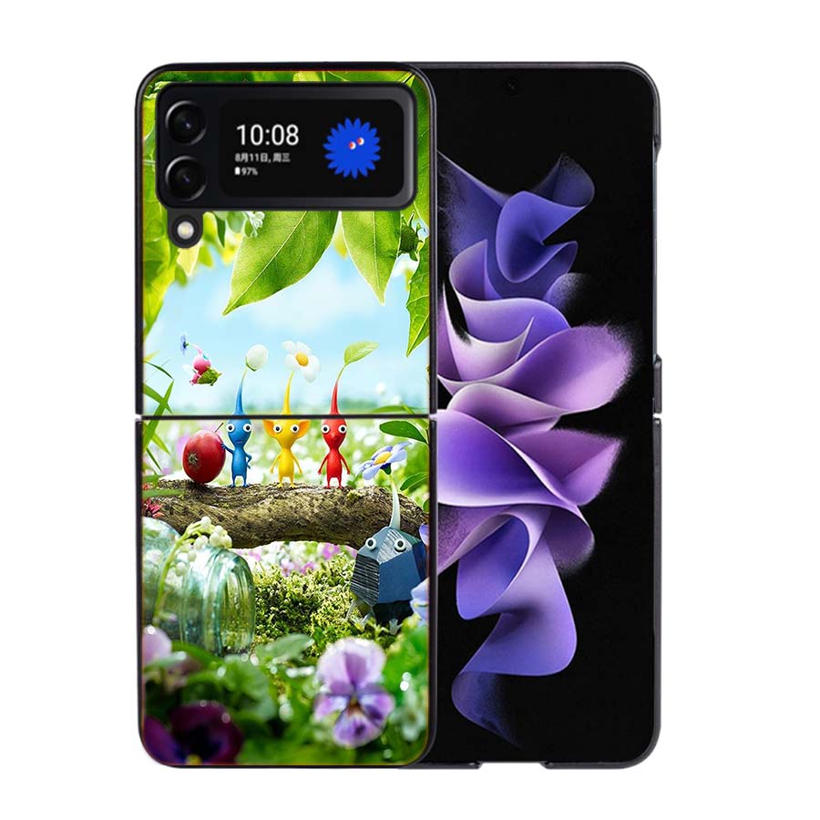 Game Pikmin 4 Phone Case For Samsung Z Flip 7 6 5G Galaxy Z Flip4 Z Flip5 Z Flip3 Coque Black Hard PC Shell Protective Cover