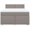 Box Spring Bed with Mattress Taupe 140 x 200 cm Fabric