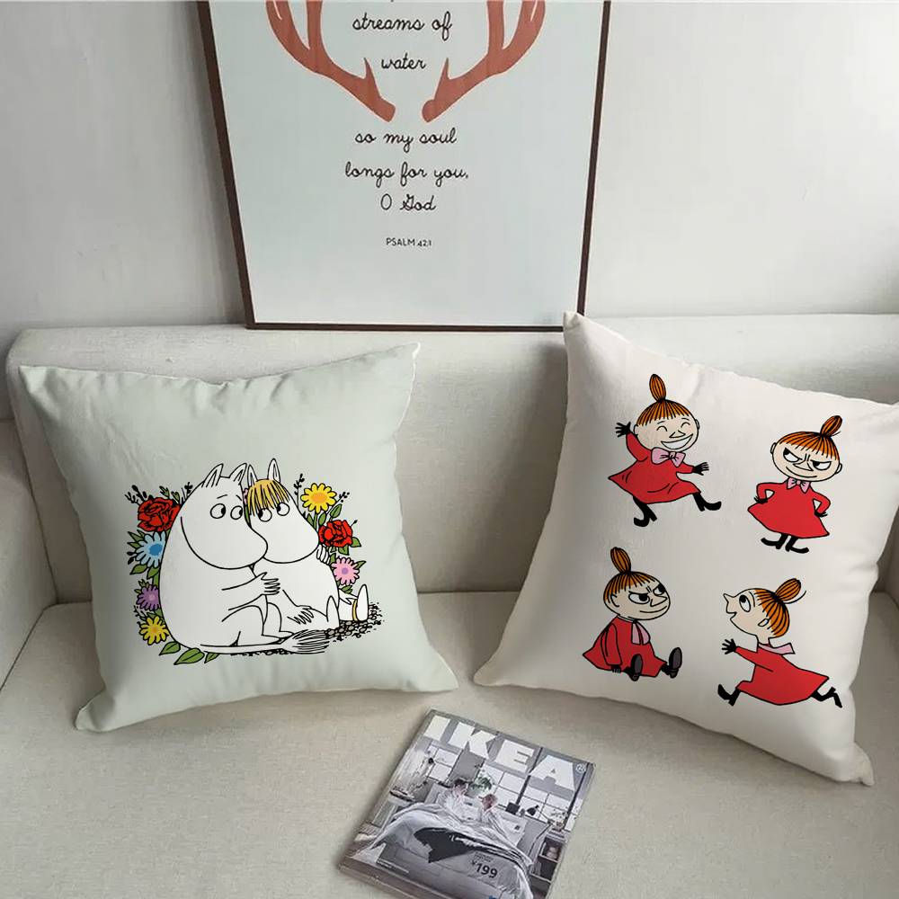1PC Funda de Almohada Cuadrada de Dibujos Animados Linda N-MoominS Dormitorio Sofá Ocio Cojín de Confort Coche Decoración del Hogar