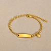 Vnox Free Custom Name Bar ID Bracelets,Personalized Gift for Women Girls Mom Best Friends Bridesmaid, Stainless Steel Jewelry