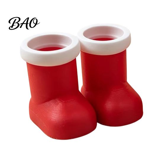 Indoor Christmas Decoration Supplies Theme Ornaments, Santa Hats/Boots/Gloves Decorative PLA Figures, 3D Printed Holiday Crafts for Home Showcase