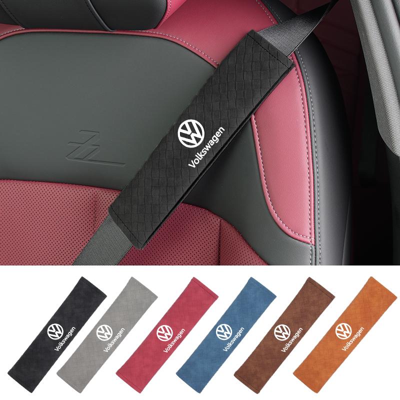 Car Shoulder Pad Safety Belt Protector Cover Strap Mat Accessories For VW Tiguan CC Jetta Polo Golf Passat Scirocco T-ROC Touare Zf9