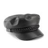 Unisex Fashion Sheepskin Leather Flat Top Duckbill Cap for Fall/Winter