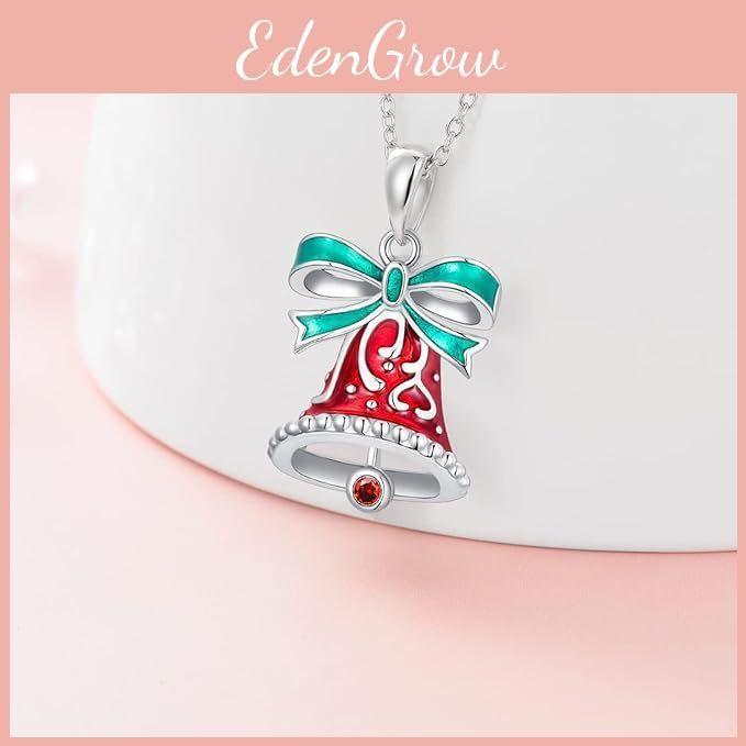 Bell Geometric Snowman Heart Snowflake Necklace Zinc Alloy Chain Jewelry Women