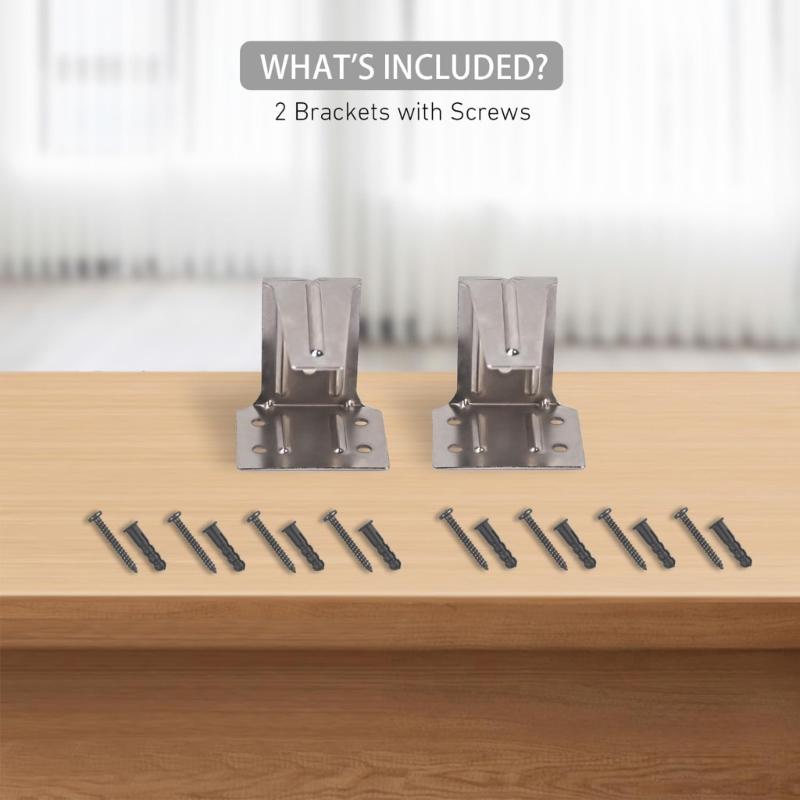 Multipurpose Blind Support Brackets Pack of 4 Fit Headrail Stainless Steel Ceiling Inside Outside Installation