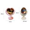 Desktop Mirror  Classic Vintage Elegant Tabletop Makeup Mirror  Heart-Shaped Princess Mirror