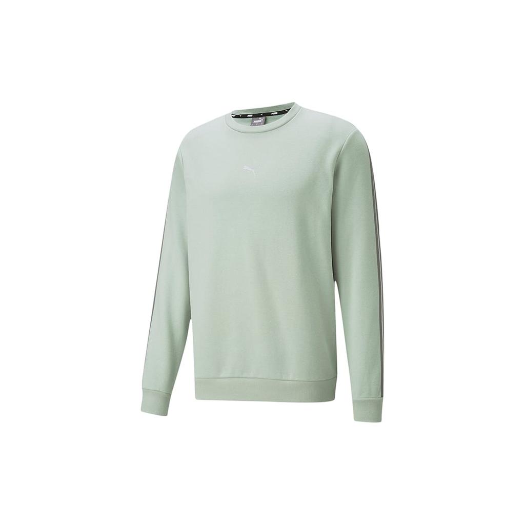 PUMA Sweatshirts Men's Gray Green Crew Neck Thickened Regular 587141-49