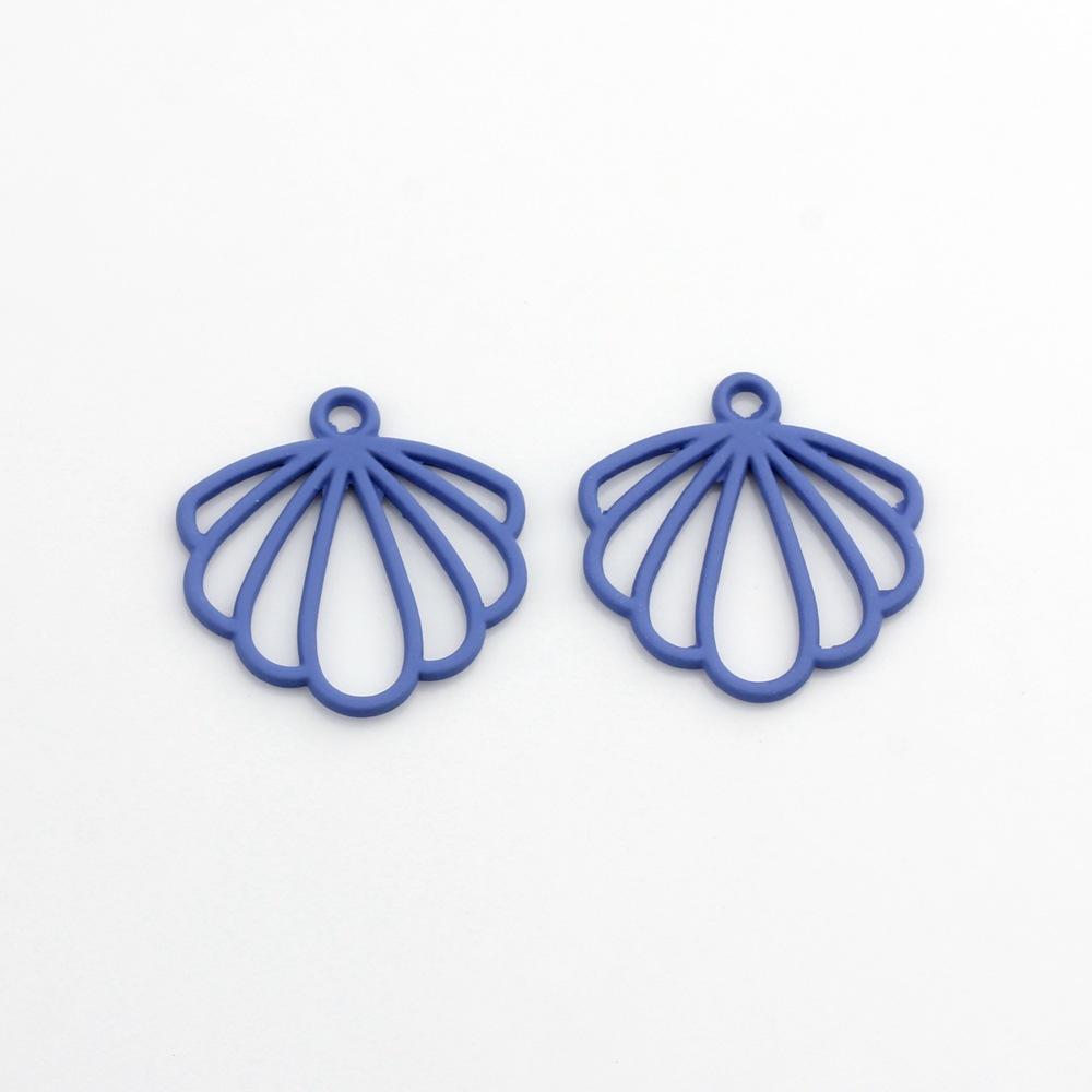 5Pcs Zinc Alloy Scallop Charms Hollow Out DIY Jewelry Earring Making Accessories Scallop Pendant