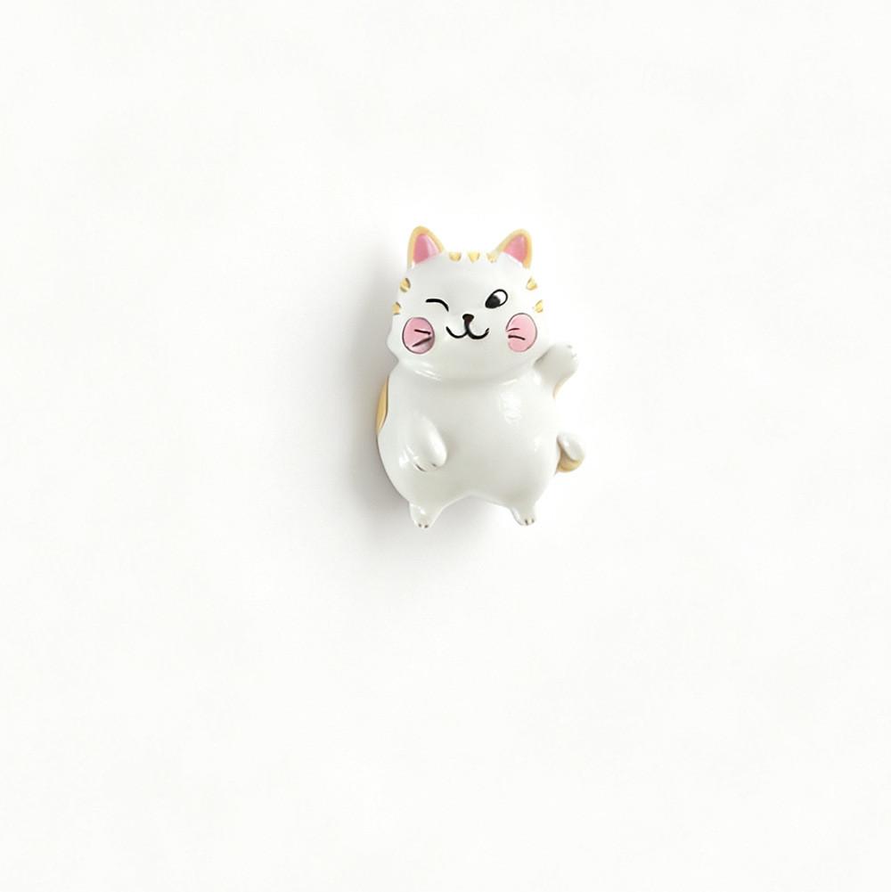Magnete da Frigorifero Gatto in Resina con Design Cartone Animato 3D per Decorazione Casa e Regalo