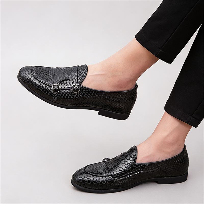 New British Designer Men's Trend Monk Strap Shoes Male Moccasins Wedding Prom Homecoming Office Party Footwear Zapatos De Novio