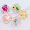10pcs Kawaii Resin Mixed Transparent Colored Stone Shells Flat Back Cabochon Crafts Clothing DIY Scrapbooking Accessories G80