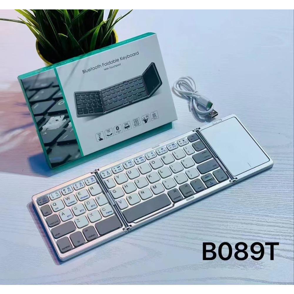 Mini Clavier Bluetooth Pliable Triple Sans Fil Clavier Bluetooth Sans Fil Pliable BO33 Rechargeable avec Pavé Tactile