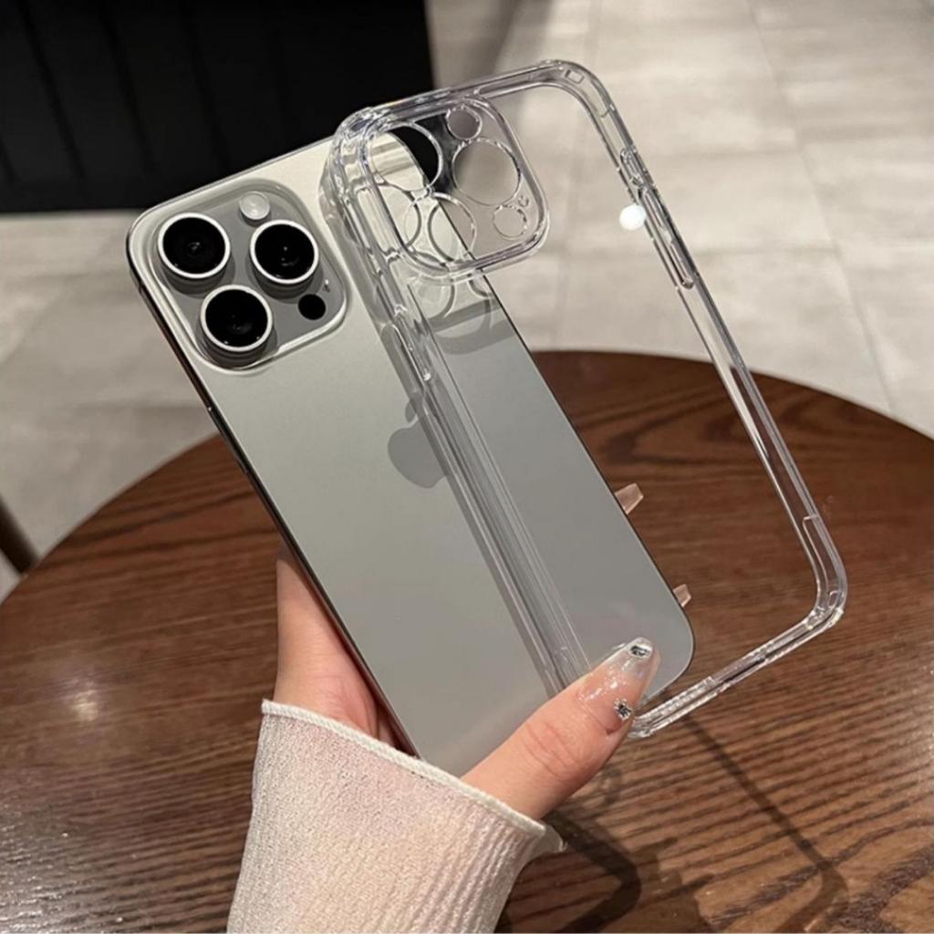 Ultra-Thin Transparent Hard Acrylic Phone Case for iPhone 7 8 Plus 11 12 13 14 15 16E 16 Pro Max Crystal Clear Back Cover