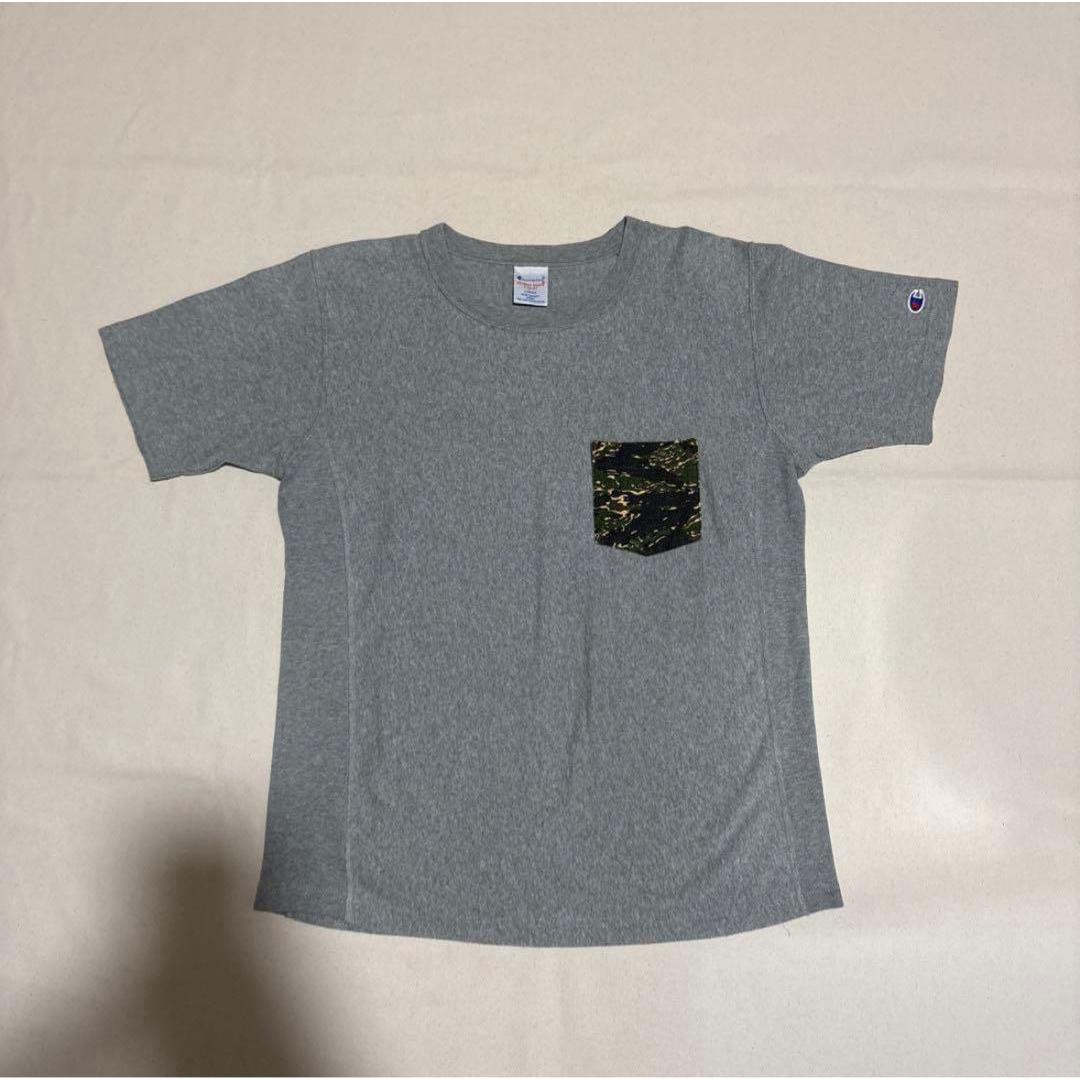 Used Champion Reverse Weave T-Shirt L Camouflage Pattern y2k archive