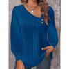 IHUASU Moda Donna Casual Tinta Unita Stampa Manica Lunga Bluse e Camicie